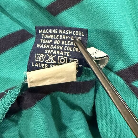 Vintage 90s Mickey Mouse Cutter & Buck Blue Golf Pinstripe Polo Shirt Mens Large - Picture 11 of 13